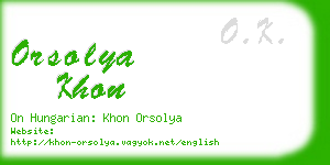orsolya khon business card